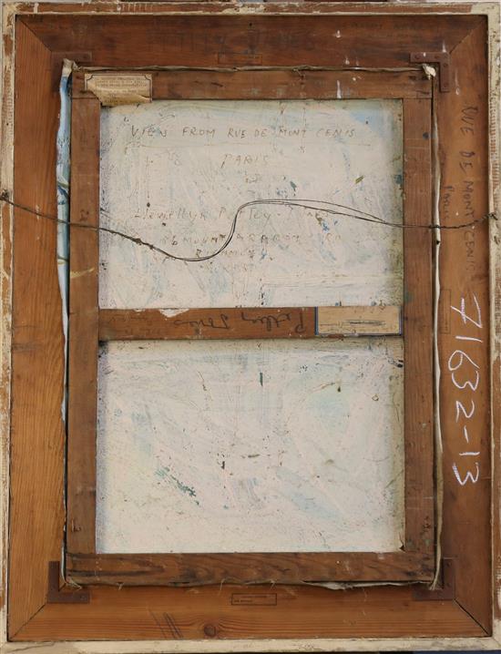 Llewellyn Petley-Jones (1908-1986) View from Rue de Mont Cenis, Paris 25.5 x 18in.